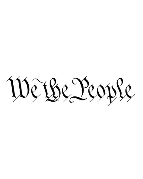 We The People Free Printable